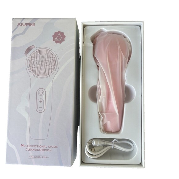 Silicone Face Scrubber Waterproof Cleansing & Exfoliating Red Light Massager NEW - Picture 7 of 8